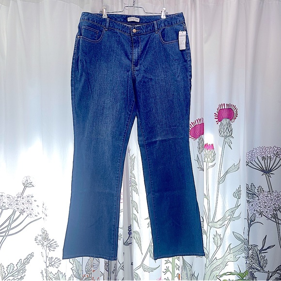 Coldwater Creek Natural 5 Pocket Bootcut Denim Blue Jeans - Size 16 - NWT - Picture 2 of 11